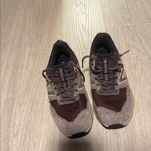 New Balance Brown and Cream Sneakers
